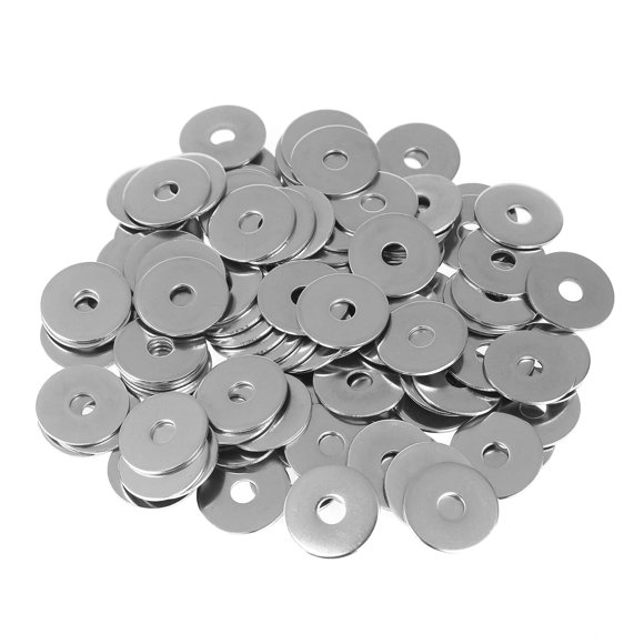 Helifouner 100 Pieces M5X20X1.2Mm Fender Washers 304 Stainless Steel Large Fender Washers Inner Diameter 5Mm Outer Diameter 20Mm Thickness 1.2Mm