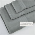 thumbnail image 4 of Great Bay Home Quick-Dry 100% Cotton 6 Pack Hand Towel Set, Steel Blue., 4 of 6