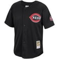 thumbnail image 2 of Men's Mitchell & Ness Ken Griffey Jr. Black Cincinnati Reds Cooperstown Collection Mesh Batting Practice Button-Up, 2 of 3