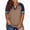 Brown, variant on V-Neck Striped Short Sleeve Pullover Blouse for Women Plus Size Women's Color Block Tops Personality leisure Club, Date Night & Vacation XXXXXL XXXXXL