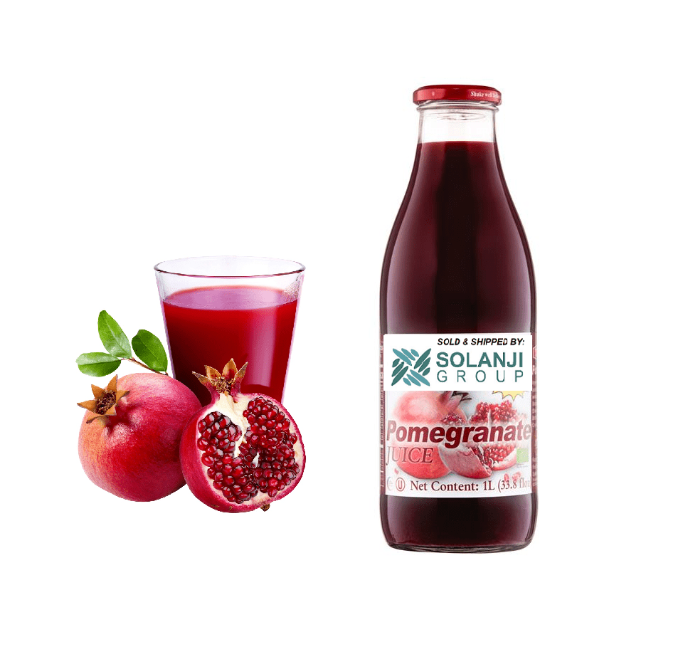 Pomegranate Juice Net 33.8 fl.oz (1 Ltr.) - One (1) Glass Bottle - High in Antioxidants