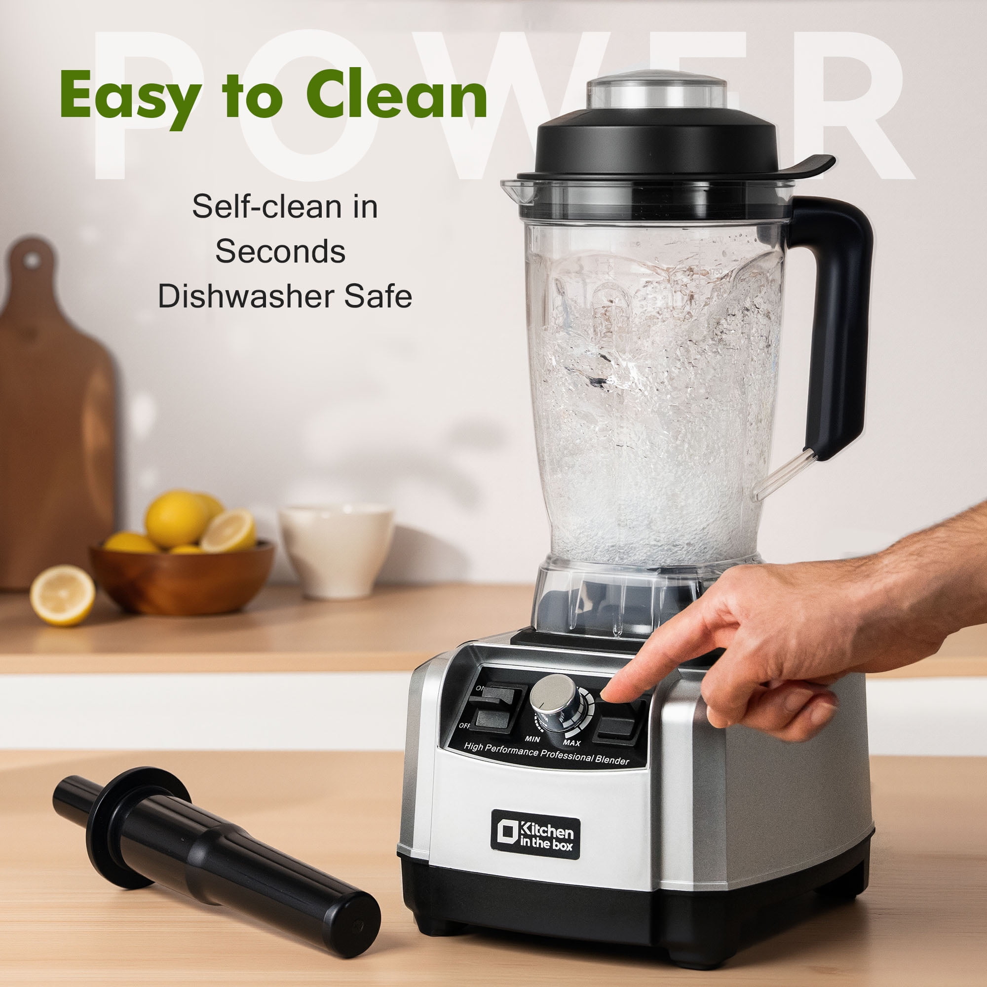 Kitchen in the box, Countertop Blender, 68 oz, 1450W, Tritan jar