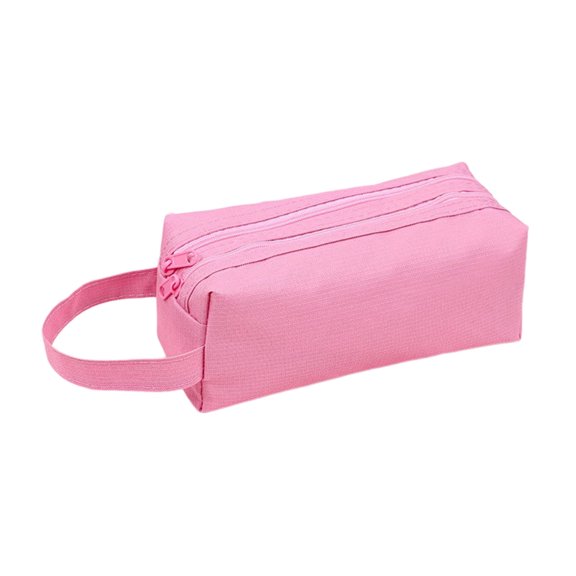 Pencil Case Double Layer Oxford Fabric Large Capacity Zipper Handheld Stationery Bag for Students Office