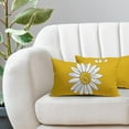 thumbnail image 5 of Daisy Pillow Covers 12X20 Set of 2, Yellow White Spring Summer Flower Print Decorative Throw Pillow Covers Outdoor Farmhouse Floral Seasonal Cushion Cases Couch Sofa Bed Decor, 5 of 5