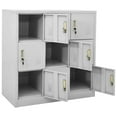thumbnail image 6 of vidaXL Locker Cabinets 2 pcs Light Gray 35.4"x17.7"x36.4" Steel, 6 of 9