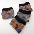 thumbnail image 4 of Foulard Multicolore Poncho Imprimé pour Femmes avec Franges Châle Tricoté Foulard Frangée Chandail Cape Cadeaux pour Femmes Foulard Ourlet à Franges Cape Châle, 4 of 4