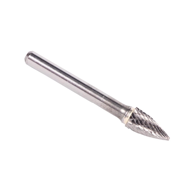 Broca de carburo o lima giratoria con extremo puntiagudo, doble corte America SG-15, 19 mm de diámetro x 38 mm de longitud de corte
