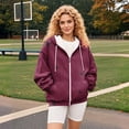 thumbnail image 7 of Bovemsi Sweatshirt for Women Autumn And Winter Zipper Loose Star Pattern Zip Up Hoodie, 7 of 7