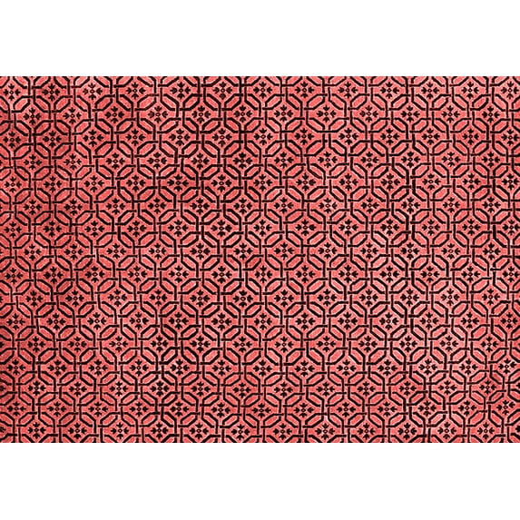 Ahgly Company Indoor Rectangle Oriental Red Industrial Area Rugs, 5' x 7'