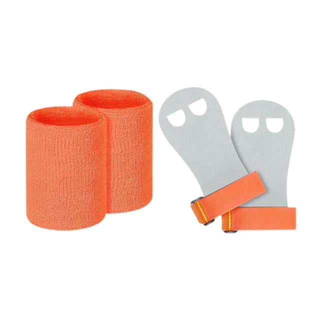 Guantes de la barra gimnástica guantes pulseras protectoras para niños de baloncesto de fitness Naranja