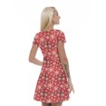 thumbnail image 2 of Women’s A Line Snowflake Summer Dress, Retro Triangle Arrangement, Cross Wrap V Neck, 6 Sizes, by Ambesonne, 2 of 2
