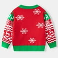 thumbnail image 2 of SGMVNU Christmas Sweaters for Girls with Quirky Reindeer Pattern Knitted Pullover Warm Top for Photoshoots Holiday Clothing(Size 3-4 Years, Red), 2 of 8
