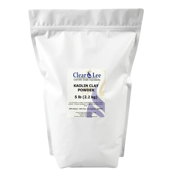 Clay Powder ClearLee, caolín, grado cosmético, 2,27 kg, para el cuidado de la piel