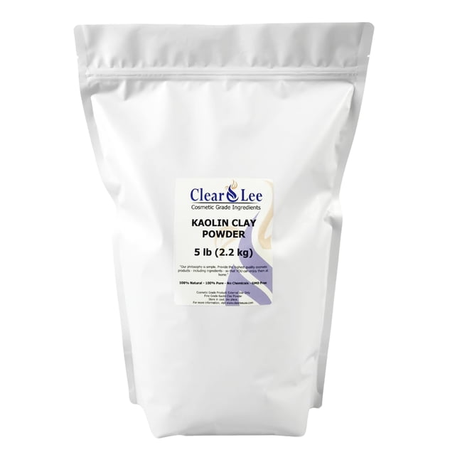 Clay Powder ClearLee, caolín, grado cosmético, 2,27 kg, para el cuidado de la piel