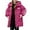 Hot Pink, variant on Girls Winter Down Coat Long Hooded Jacket Warm Windproof Children's Outerwear for Cold Weather and Outdoor Play