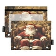 thumbnail image 2 of 2 Pack Pencil Pouch for 3 Ring Binder Smooth Zipper Folders with Pockets Clear Window Pencil Case Christmas Santa Claus and Deers, 2 of 6