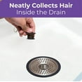 ShowerShroom Ultra Edition Brushed Stainless Steel Drain Protector, 1 Pack