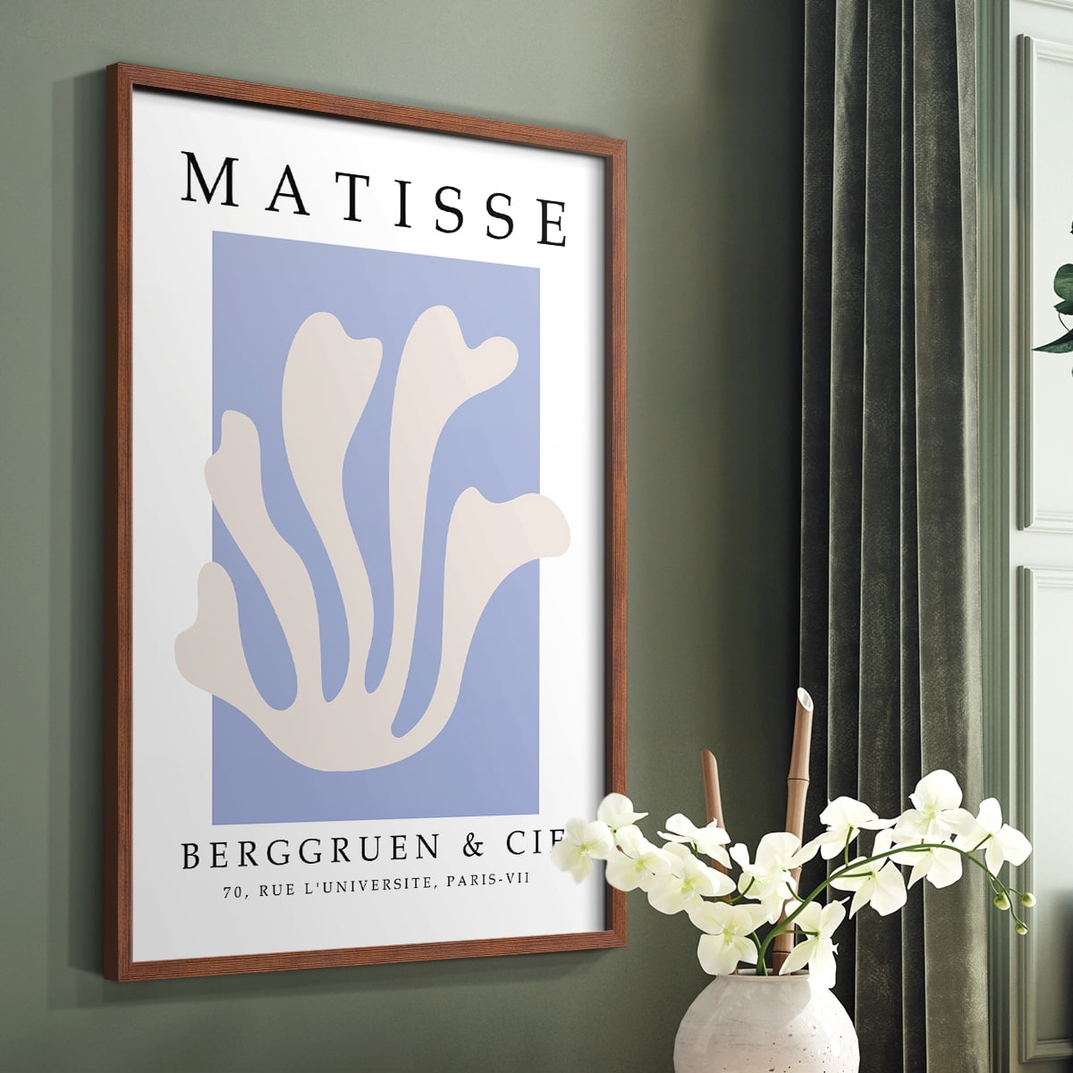 Matisse CCCXLVII in Brown Solid Wood 11 x 14 Framed Print