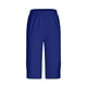 thumbnail image 4 of Leggings capri de 7/8 para mujer: color liso, ligeros, transpirables, cintura elástica para el verano, tallas S-XXXL, 4 of 6