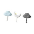 thumbnail image 4 of Kuntesetty 3 Pieces Wall Hooks Bathroom Coat Hooks Wall Mounted for Hanging Bag Clothes Blue White Gray, 4 of 9