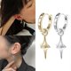 thumbnail image 2 of Silver Hoop Earring For Women Star Cross Dangle Earring For Women Tiny Star------Product code 71095, 2 of 5