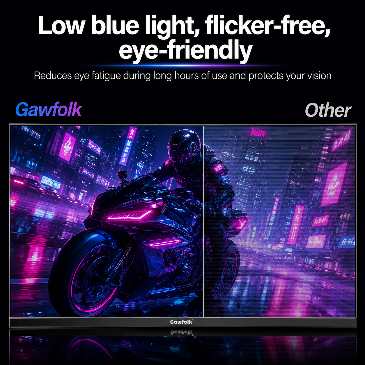 Gawfolk 24.5" Gaming Monitor 200Hz Full HD, Black photo 3