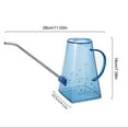 thumbnail image 3 of BMYJ Watering Can for Indoor Plants, Home Gardening Transparent PP Plastic Long Mouth Watering Pot Watering Water Bottle Pattern Retro Watering Pot, Long Spout Water Can, 3 of 4