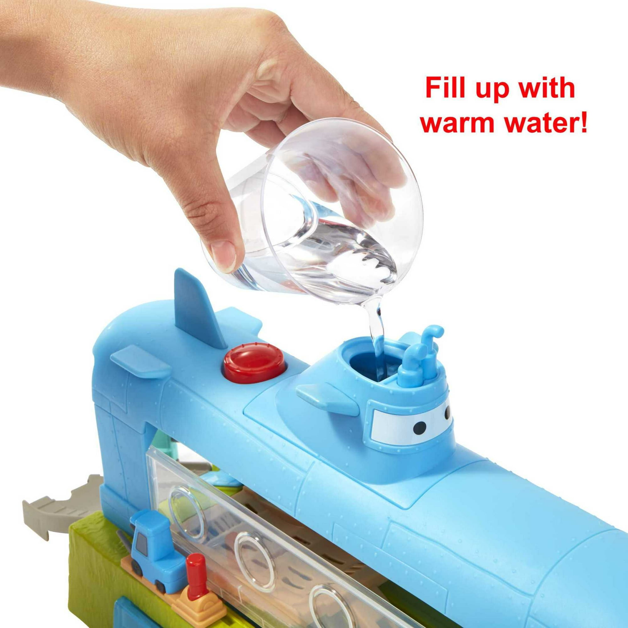 Disney Pixar Cars Submarine Car Wash Playset with Color-Change Lightning McQueen Toy Car