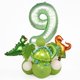 thumbnail image 3 of 21 piezas de decoraciones de cumpleaños de dinosaurios, juego de globos de dinosaurio con números verdes de aguacate, suministros para la primera fiesta de cumpleaños de los niños, globos de dinosauri, 3 of 5