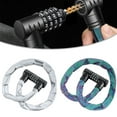 thumbnail image 4 of Reflective Chain Bicycle Anti-Theft Four Combination Lock Portable Lock Gray Reflection, 4 of 8