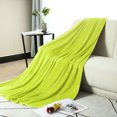 thumbnail image 3 of PiccoCasa Soft Lightweight Microplush Flannel Fleece Bed Blanket Full Green, 3 of 7