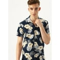 thumbnail image 2 of Jack & Jones DARK BLUE Floral Print Slim Fit Shirt, US Large, 2 of 5