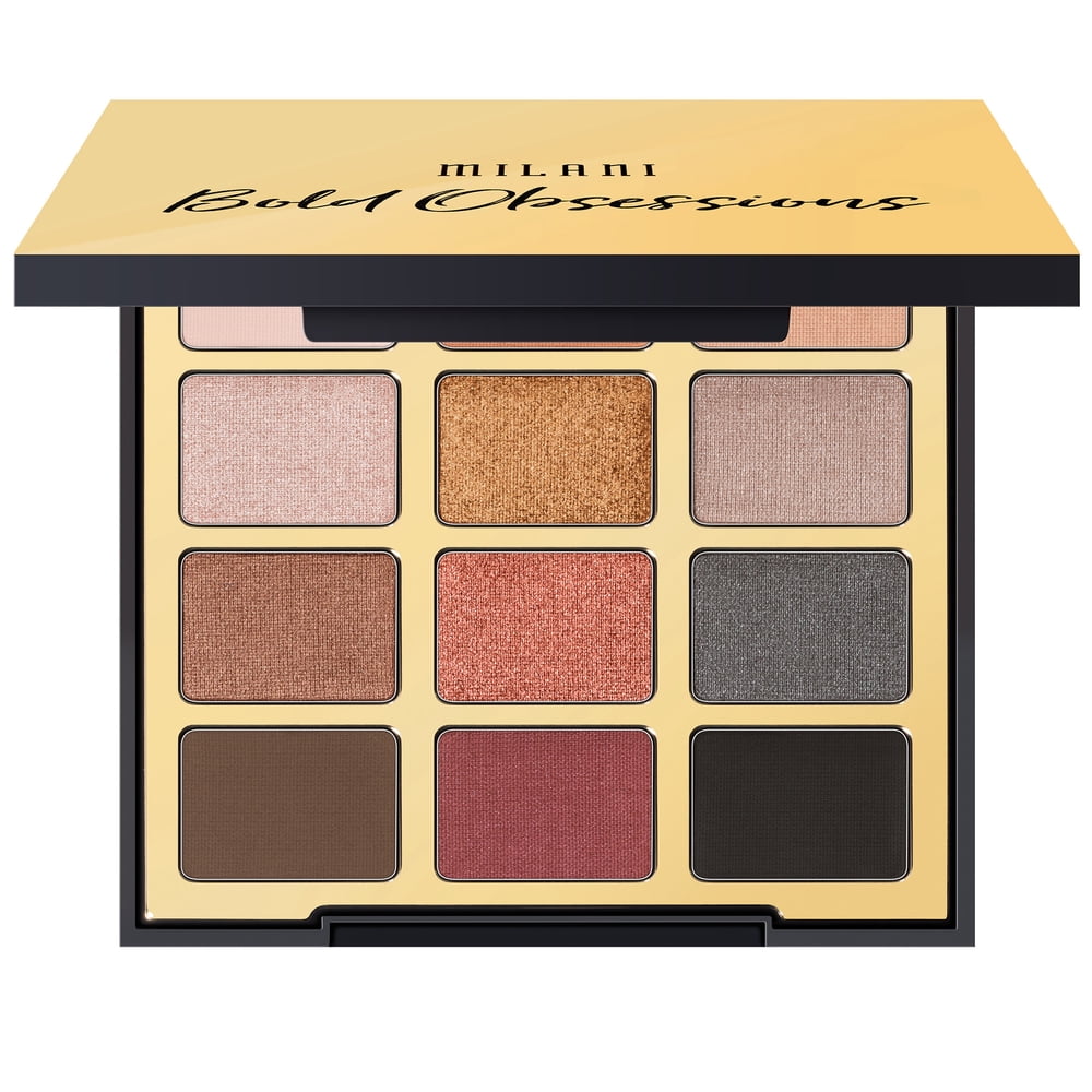 Milani Bold Obsessions Lidschatten Palette – 12 Farben, Matt & Metallisch, Hochpigmentiert, 12g