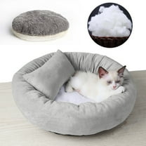 Nebwoak Cat Bed for Indoor Cats Washable Fluffy Plush Pet Beds Pet Bed for Puppy and Kitten