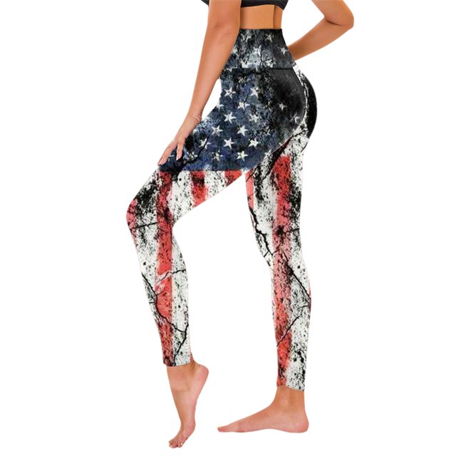 Gibobby Leggings Translúcido Día la Independencia para las mujeres 4 julio Leggings Pantalones para yoga Correr Pilates Gimnasio Medias Compresión Yoga Correr Fitness(Azul marino, XXL)