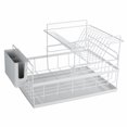 thumbnail image 5 of 16'' x 10'' x 11'' White Dish Drainer Drying Rack for Kitchen, Washing Organizer, Plate Bowl Cup Storage Holder, 5 of 10