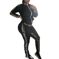 thumbnail image 4 of DYMADE Womens Spring 2Pcs Outfit Sets Loungewear Sets Colorblock Print Tracksuit Activewear Sets Plus Size, 4 of 4