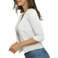 thumbnail image 2 of a.Jesdani Womens Cropped Cardigans Sweaters 3/4 Sleeve Open Front Short Shrugs S-XXL, 2 of 8