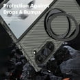 thumbnail image 6 of Decase for Samsung Galaxy Z Fold 7 5G 2025 Case with Magnetic 360° Rotation Stand,Compatible with Mag-safe, Military Grade Shockproof Case, Carbon Fiber Texture Design for Galaxy Z Fold 7,Gray, 6 of 9