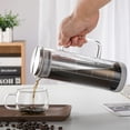 thumbnail image 4 of Cold Brew Coffee Maker 2 in 1 Iced Coffee Maker, Glass Pitcher with Lid- 800 milliliters, Stainless Steel Filter and BPA-Free Glass for Iced Coffee, Cold Brew Tea, Juice, 4 of 5
