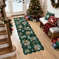 thumbnail image 2 of Wonnitar Christmas Runner Rugs, 2x6 Green Kitchen Rug Washable Non Slip, Soft Ultra-Thin Christmas Tree Santa Claus Holiday Decor Runner Carpet for Hallway Bathroom Bedside, 2 of 10