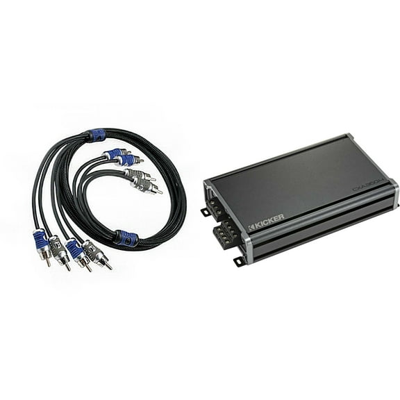 KICKER CX360.4 4-Channel Amplifier & 6 M 4-Channel RCAS