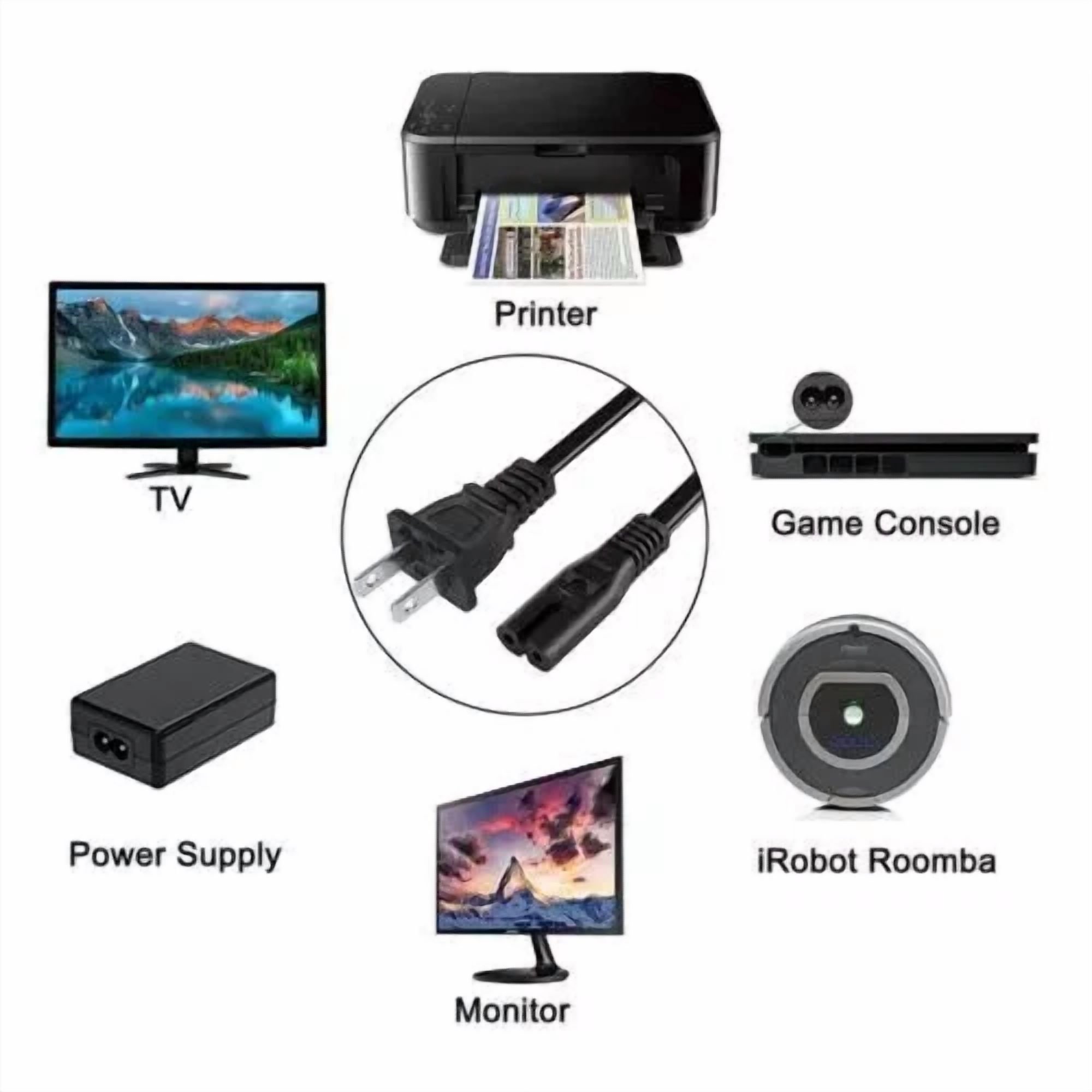 BUTTERFLY- Ac Power Cord Cable For Sony Ht-S400 Ht-S100F Ht-Sc40 Ht-A7000 Ht-A5000 Soundbar