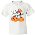 thumbnail image 3 of Inktastic Little Sister Pumpkins with Fall Leaves Youth T-Shirt, 3 of 5