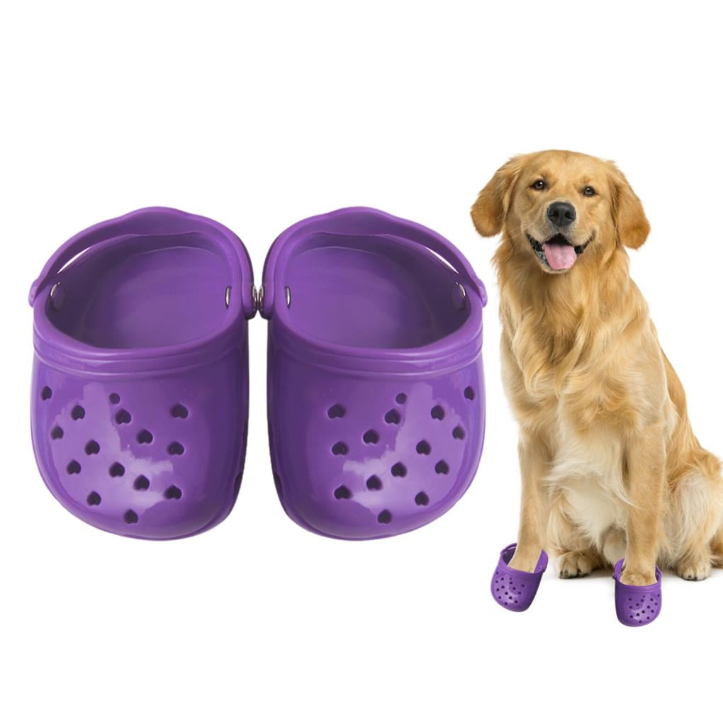 VONKY Pet Dog Shoes Breathable Dog Sandals with Anti Slip Sole for Pet Dogs Purple