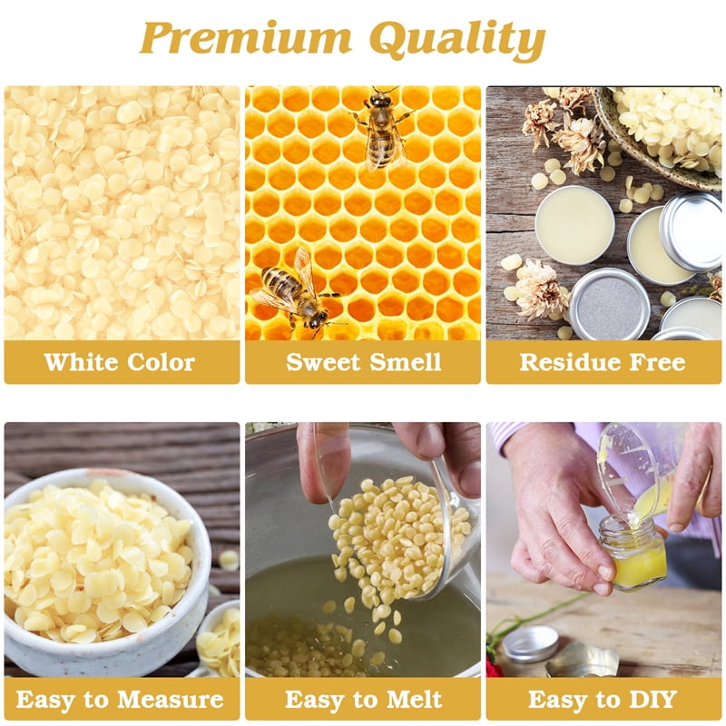 5LB beeswax granules, food grade beeswax, triple filtered beeswax granules, perfect for DIY projects, soap making supplies, for candle making, can be used as gifts