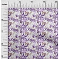 thumbnail image 2 of oneOoneCottonPoplinBluishVioletFabricTropicalAbstractLeafWithAnimalDiyClothingQuiltingFabricPrintFabricByYard56InchWide, 2 of 4
