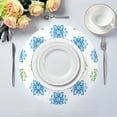thumbnail image 5 of IAUYY Set of 6 Round Placemats for Dining Tables Heat-Resistant and Wear-Resistant DIY Printing Design Table Placemats，Applicable for Christmas Featuring Circular Elements, 5 of 7