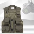 thumbnail image 4 of Chaleco funcional para fotografía de pesca de malla de primavera y verano con múltiples bolsillos, chaleco de seguridad para voluntarios masculinos, 4 of 5