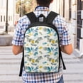 thumbnail image 5 of Salouo Watercolor Leaves Print Travel Laptop Backpack,17Inch Casual Bag with Side Pockets for Men & Women Stylish Daypack for Weekender/Business/Hiking-One Size, 5 of 6